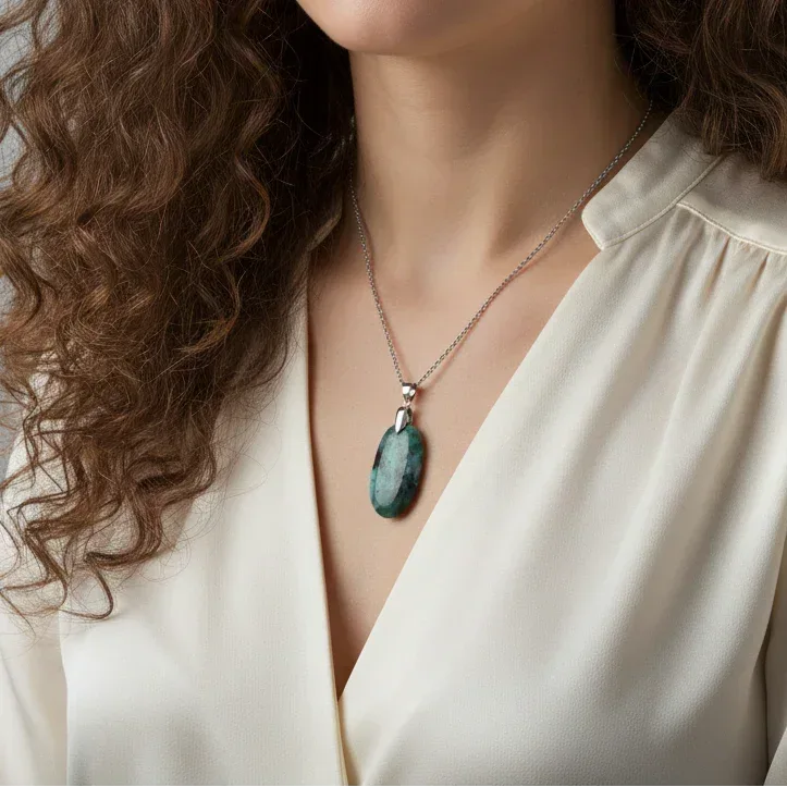 Pendentif en Emeraude dans Biotite (PE2108)