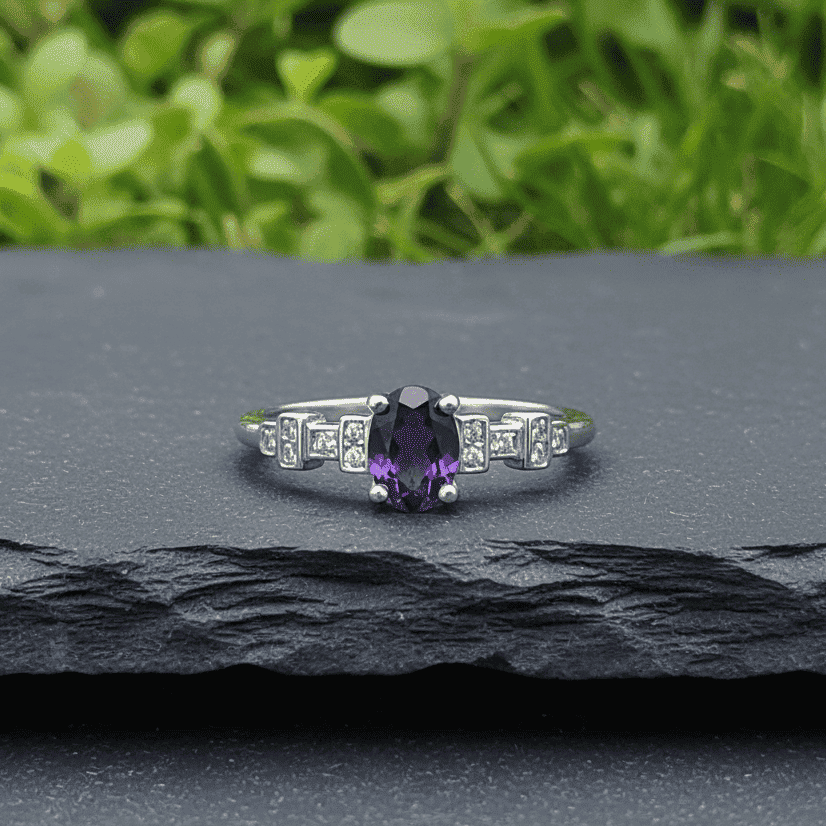 Bague en Améthyste et cuivre (BAG86)