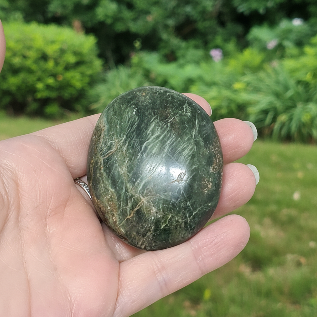 Galet en Chrysoprase 85g (PRGFL635 - 10)