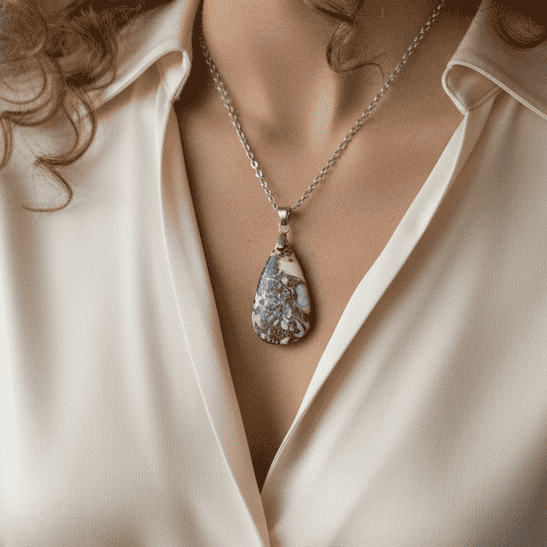Pendentif en Jaspe Maligano (PE1263)