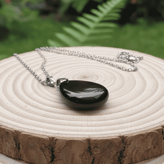 Pendentif biface en Obsidienne Œil Céleste (PE1020 - 9)