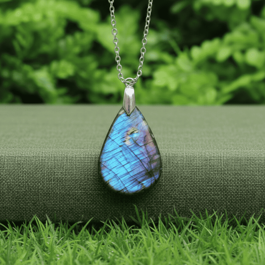 Pendentif en Labradorite bleue (PE2148)