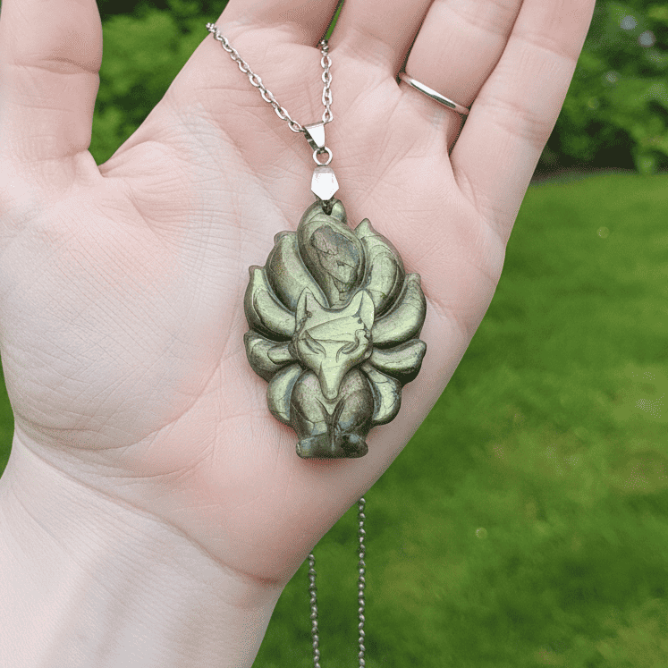 Pendentif Renard en Labradorite (PE1279 - 2)