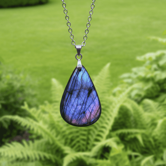 Pendentif en Labradorite violette (PE2149)