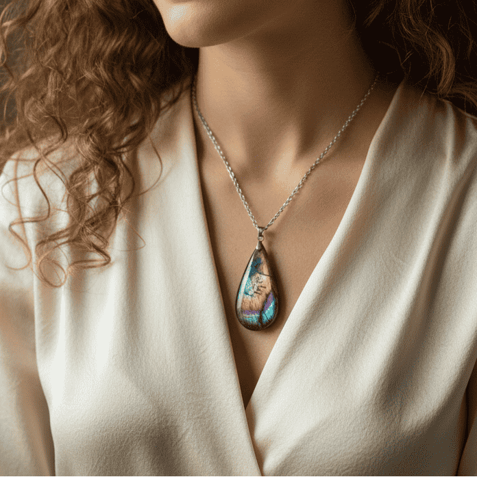 Pendentif en Labradorite multicolore (PE2138)