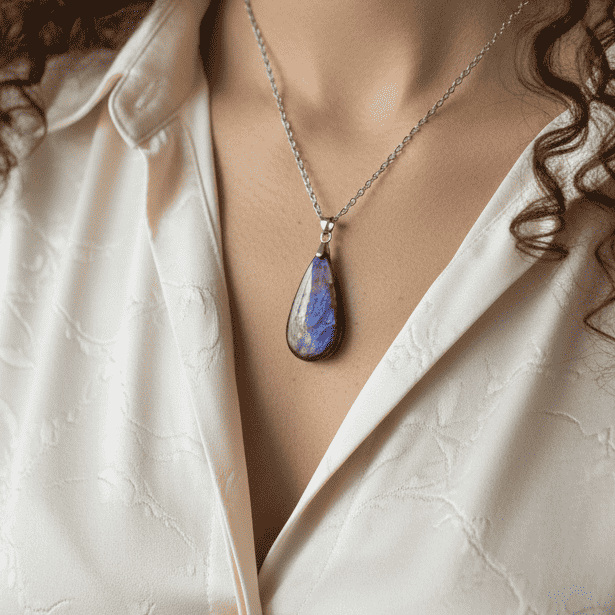 Pendentif en Labradorite violette (PE2151)