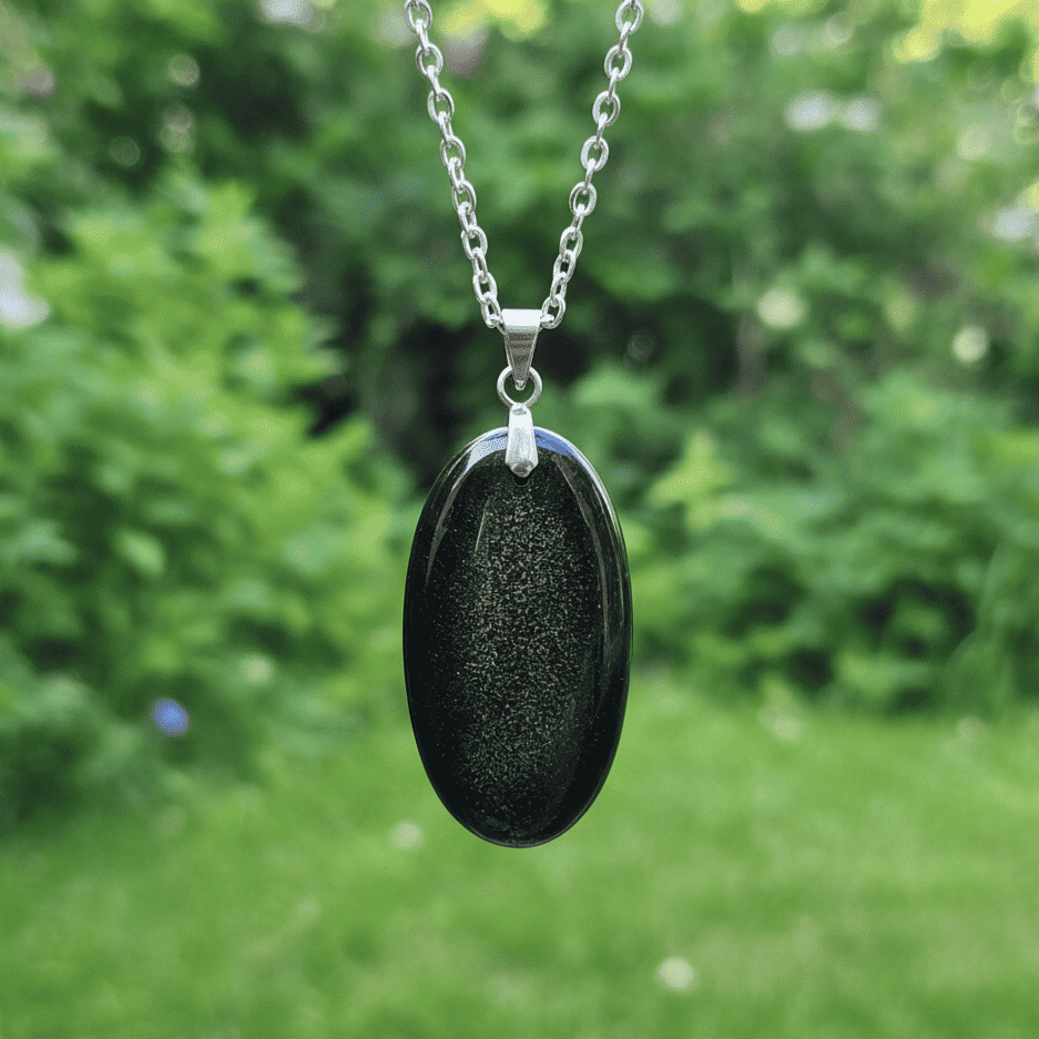 Pendentif en Obsidienne dorée (PE2136 - 2)