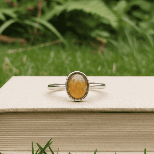 Bague réglable en Opale Welo de feu (BAG39 - 4)