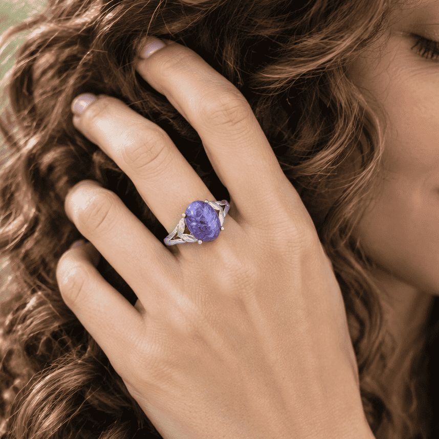 Bague réglable en Charoïte (BAG23)