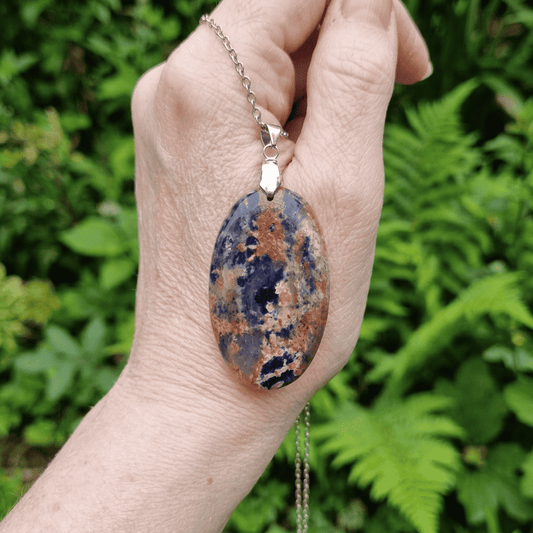 Pendentif en Sodalite et Cancrinite (PE1224)