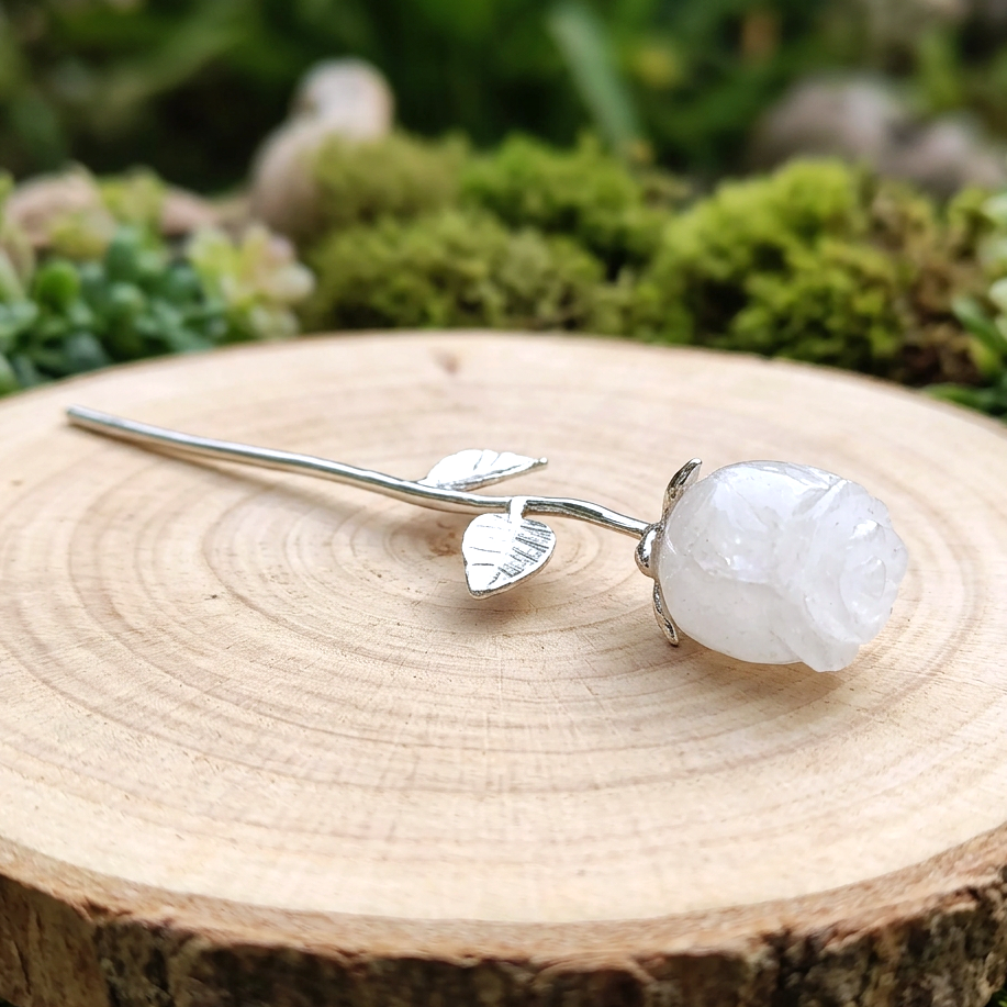 Fleur en Quartz et cuivre (PRGFL763)