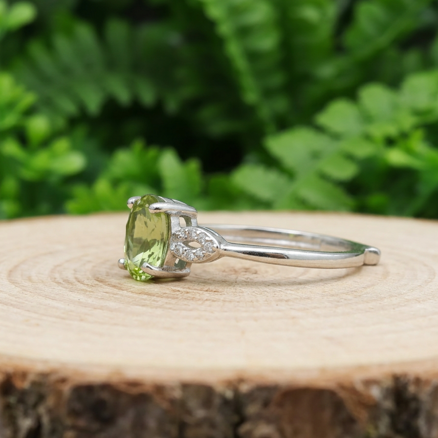 Bague réglable en Péridot (BAG30 - 11)
