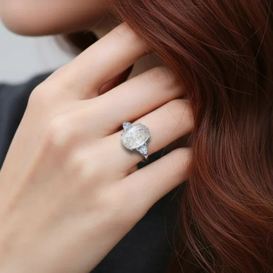 Bague réglable en Quartz Lodolite (BAG35-13)