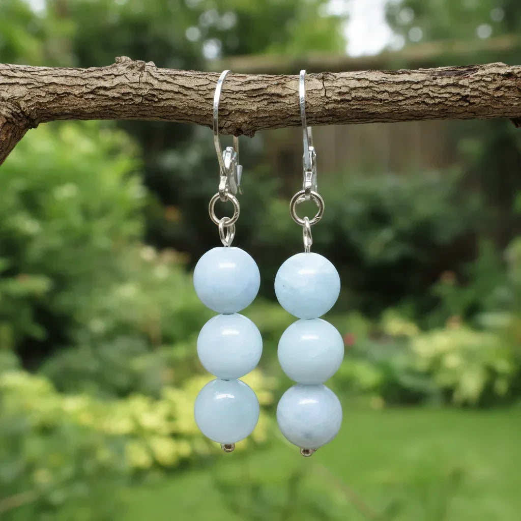 Boucles d'oreilles en Aigue-Marine (BO208-1)