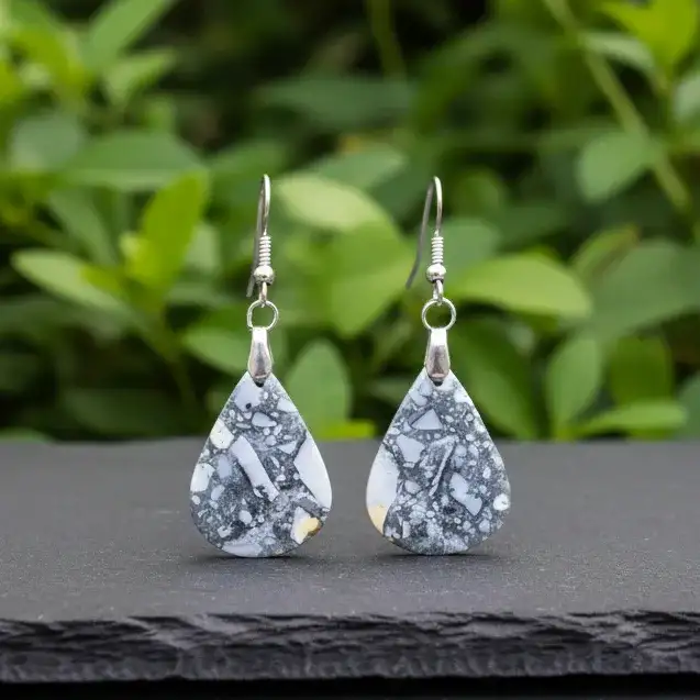 Boucles d'oreilles en Jaspe Maligano (BO164)