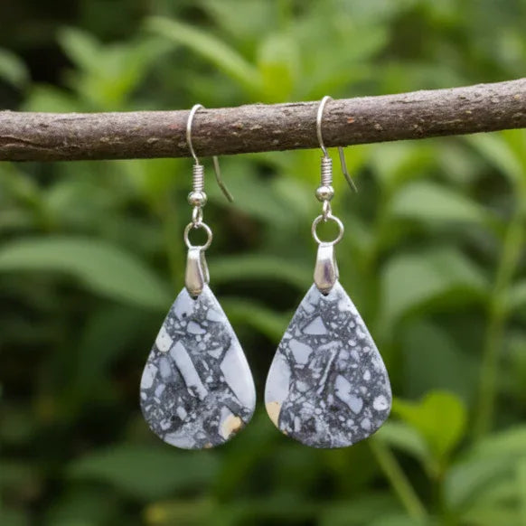 Boucles d'oreilles en Jaspe Maligano (BO164)