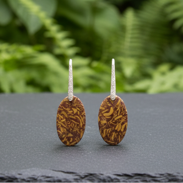 Boucles d'oreilles en Jaspe Maryam (BO102)