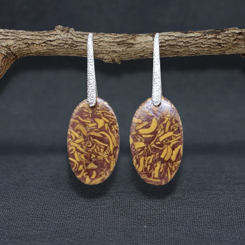 Boucles d'oreilles en Jaspe Maryam (BO102)