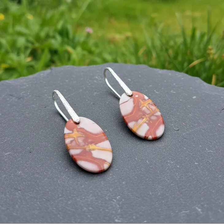 Boucles d'oreilles en Jaspe Noreena (BO93)
