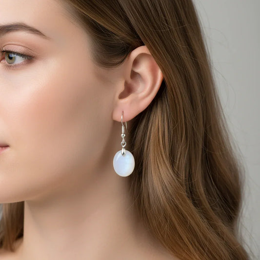 Boucles d'oreilles en Pierre de Lune (BO209-1)