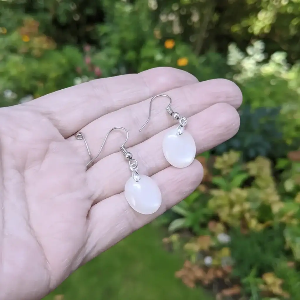 Boucles d'oreilles en Pierre de Lune (BO209 - 1)