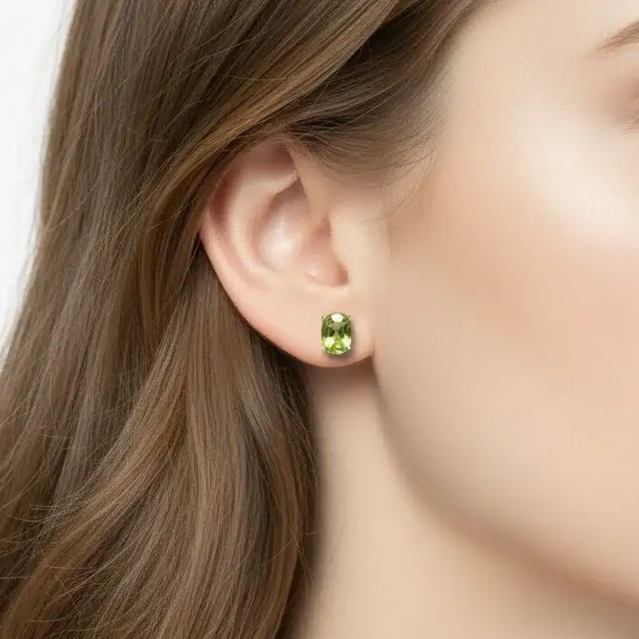 Boucles d'Oreilles en Péridot (BO125)