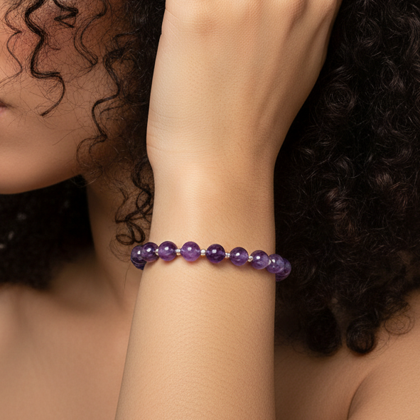 Bracelet en Améthyste 8mm