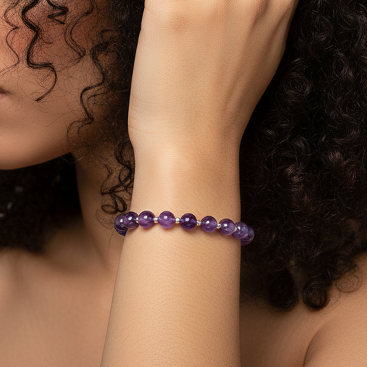 Bracelet en Améthyste 8mm