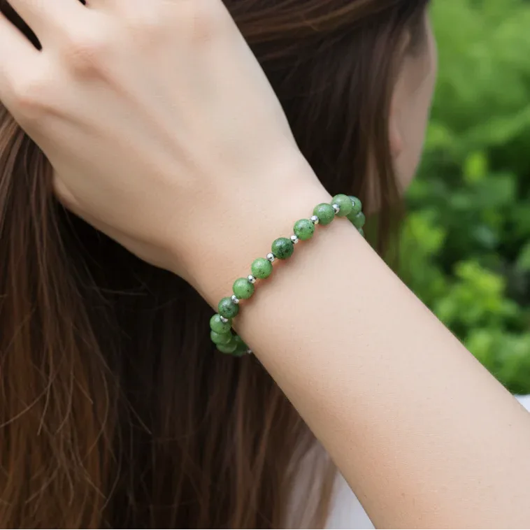 Bracelet en Jade Néphrite 6mm