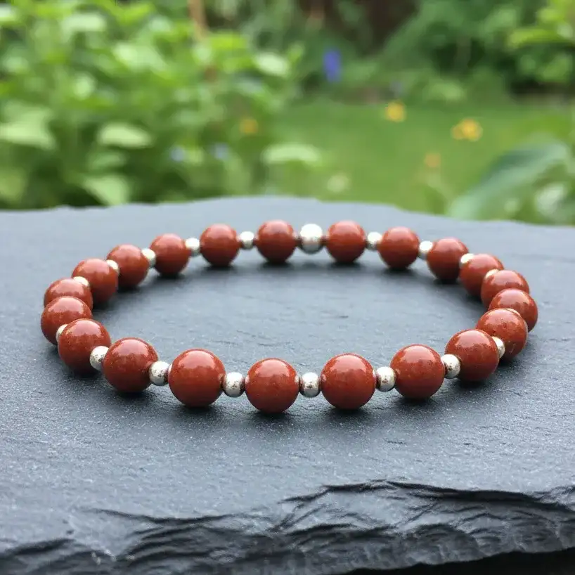 Bracelet en Jaspe Rouge 6mm - 21