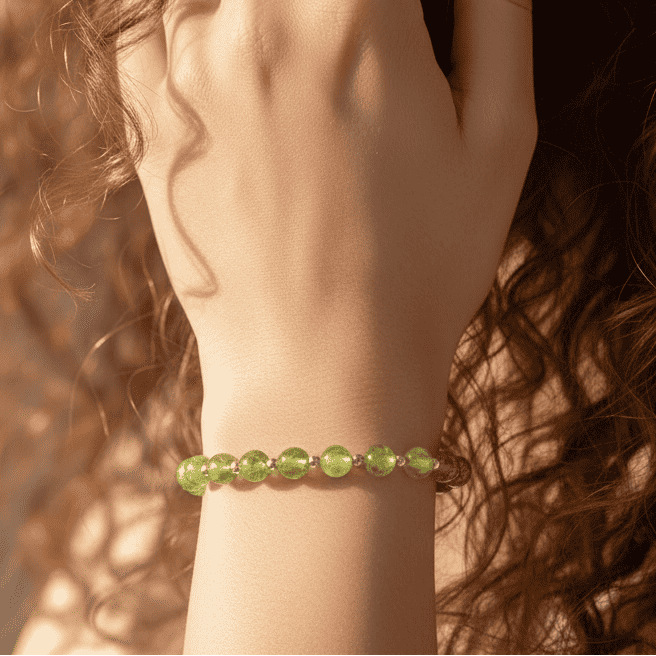 Bracelet en Péridot 7mm
