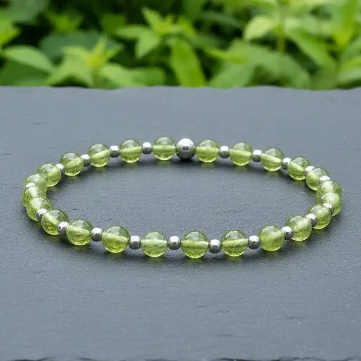 Bracelet en Péridot 5mm - 18