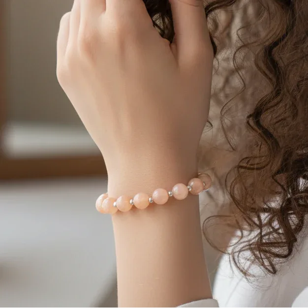 Bracelet en Pierre de Lune pêche