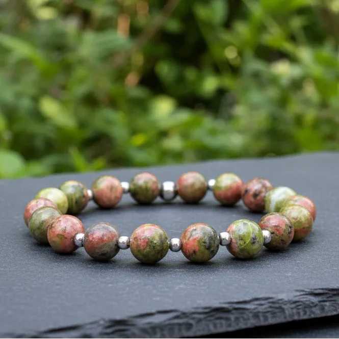 Bracelet en Unakite - 21