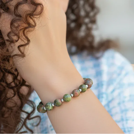 Bracelet en Unakite