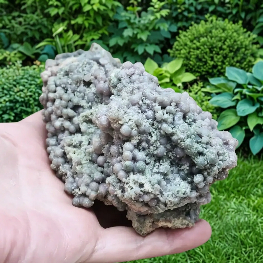 Calcédoine botryoïdale (ou grappe) brute 395g (MB128)