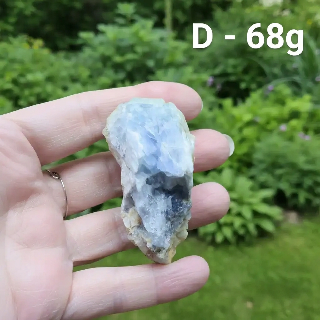 Calcite bleue brute au choix (MB556) - Morceau D 68g