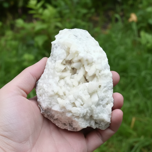 Calcite et éclats de Chalcopyrite brute 424g (MB226)