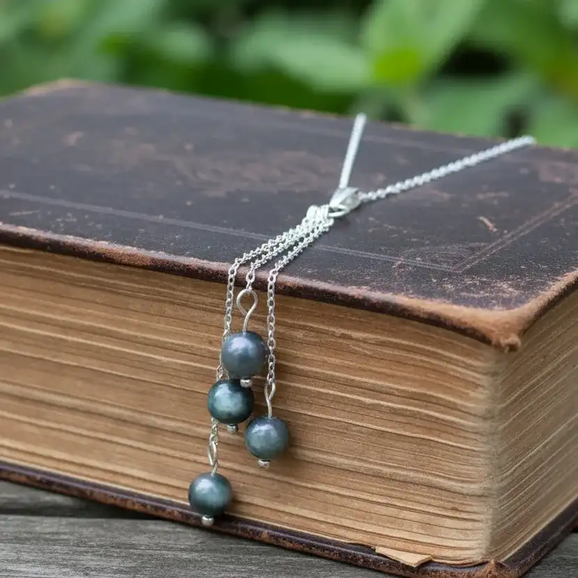 Collier en perles d'Emeraude (COL25 - 01)