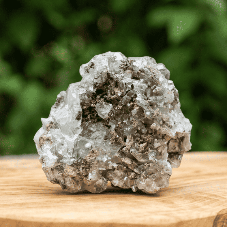 Datolite et petits cristaux de Calcite brute 33g (MB448)