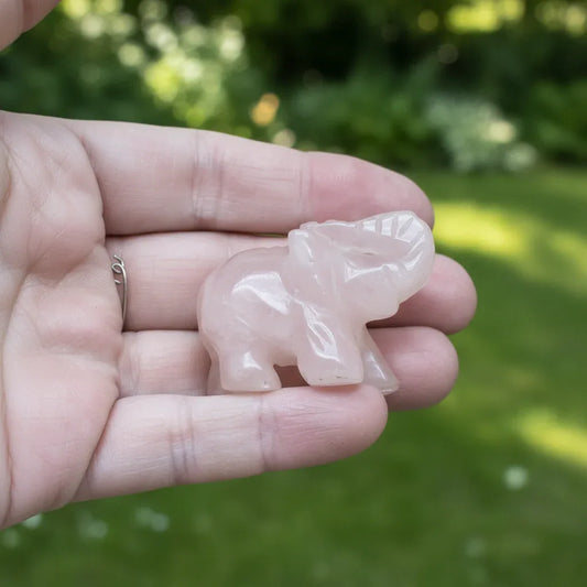 Eléphant en Quartz Rose 28g (PRGFL346-44)