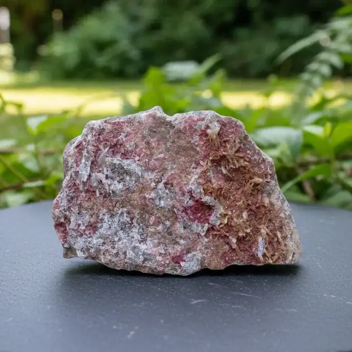 Erythrite et mini cristaux de Quartz brute 144g (MB277 - 2)