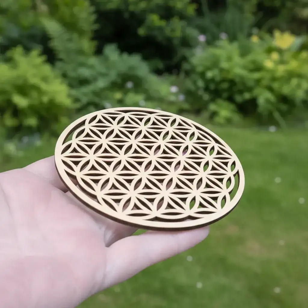 Fleur de vie 3D en bois 10 cm