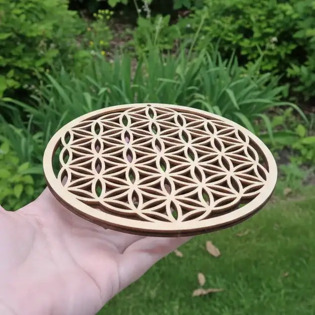 Fleur de vie 3D en bois 14 cm