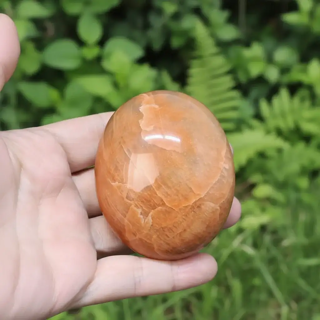 Galet en Pierre de Lune orange 193g (PRGFL716)