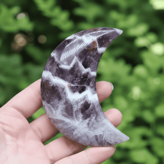 Lune polie en Améthyste chevron 134g (PRGFL397 - 2)