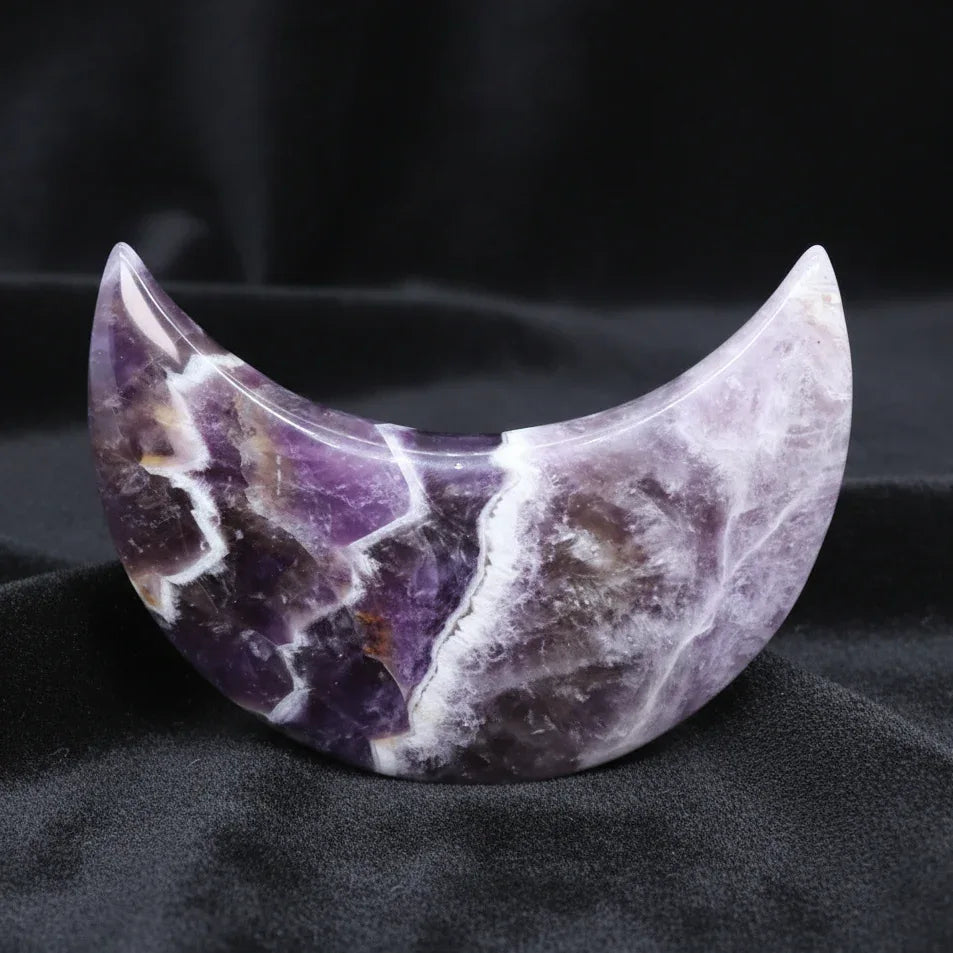 Lune polie en Améthyste chevron 134g (PRGFL397-2)