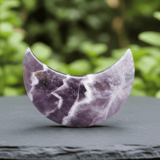 Lune polie en Améthyste chevron 134g (PRGFL397 - 2)