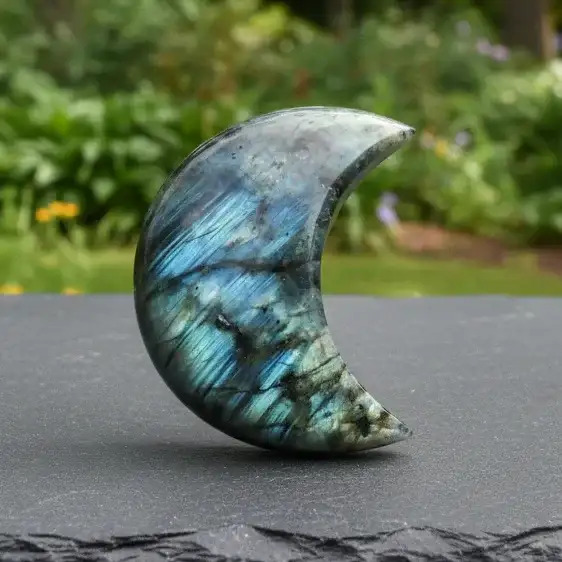 Lune polie en Labradorite 139g (PRGFL397 - 5)