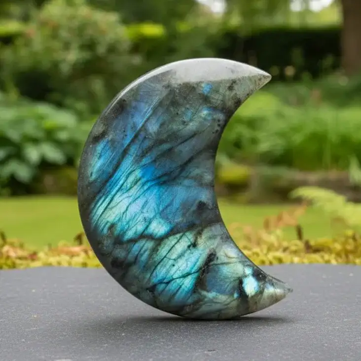 Lune polie en Labradorite 139g (PRGFL397 - 5)